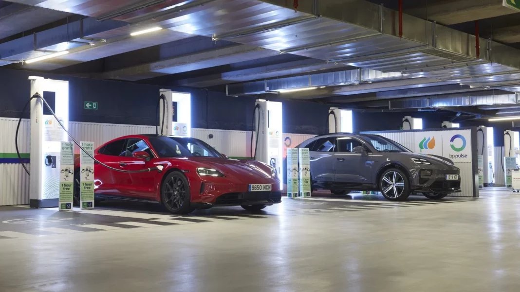 2025 Cargadores Porsche España y Portugal. Imagen parking.