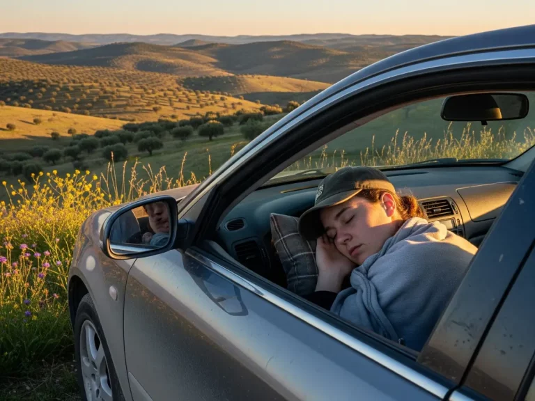 Ten mucho cuidado si piensas dormir en el coche en tus vacaciones: Esta es la multa de recuerdo que te puedes llevar