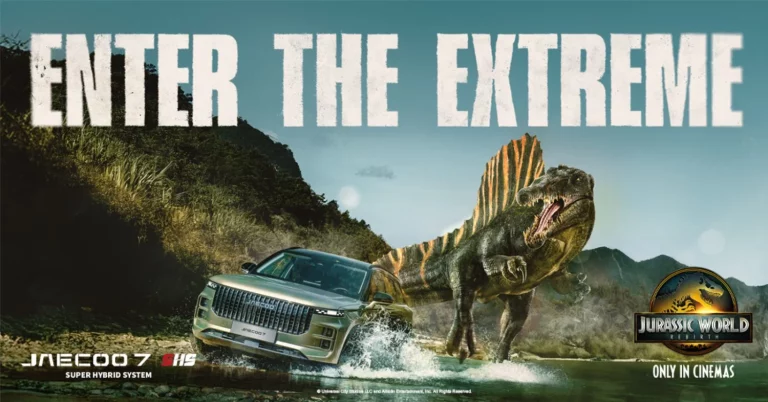 El Jaecoo 7 SHS se luce en el universo «Jurassic World»