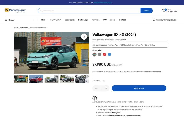 Ya puedes comprar un coche chino directamente en China… y te lo traen a casa