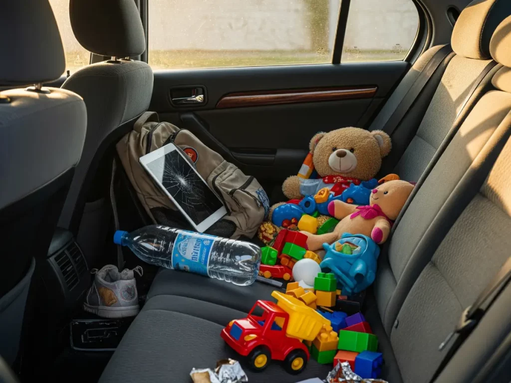 Caos en el asiento trasero