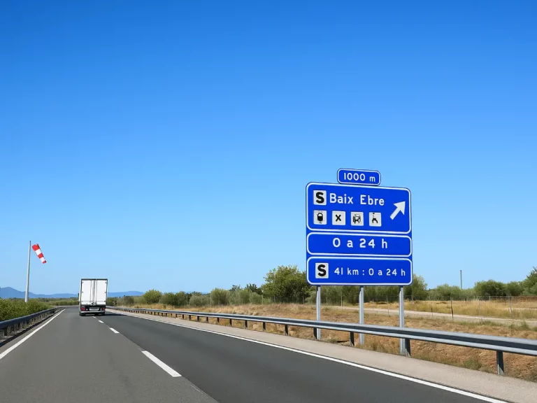 El sutil detalle de las señales de tráfico que te indican si tienes que desviarte para ir a la gasolinera