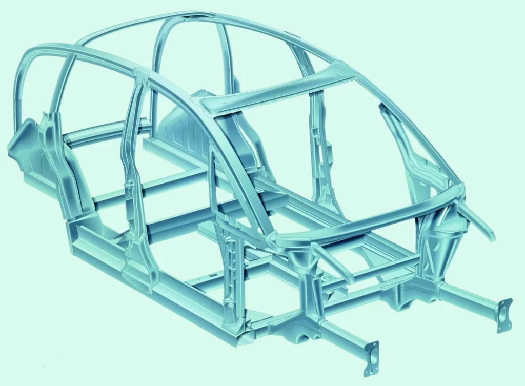 2025 Audi A2 25 años. Imagen chasis.