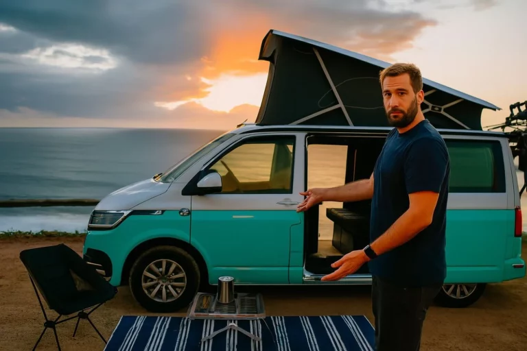 Jose Antonio, experto en campers: «Todo esto que estoy haciendo me puede costar una multa porque se considera acampar»