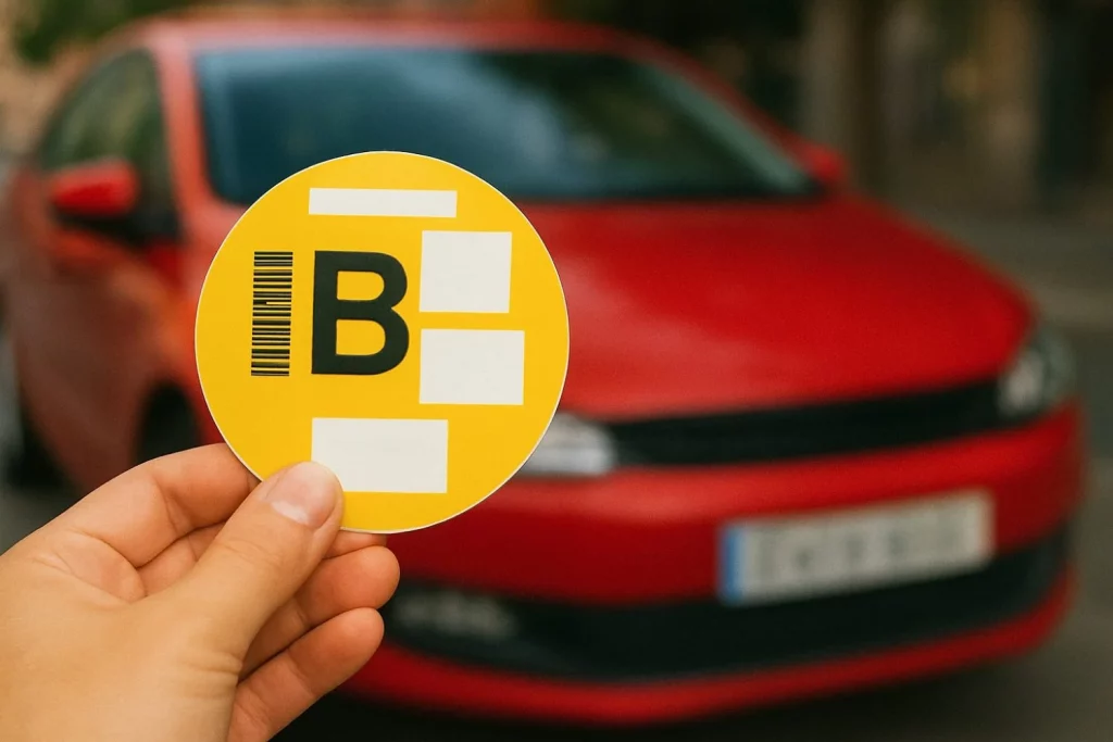 coche etiqueta B