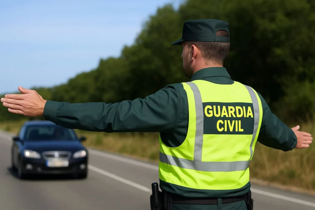 Guardia Civil señalizando