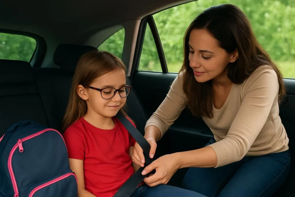 niños en el coche