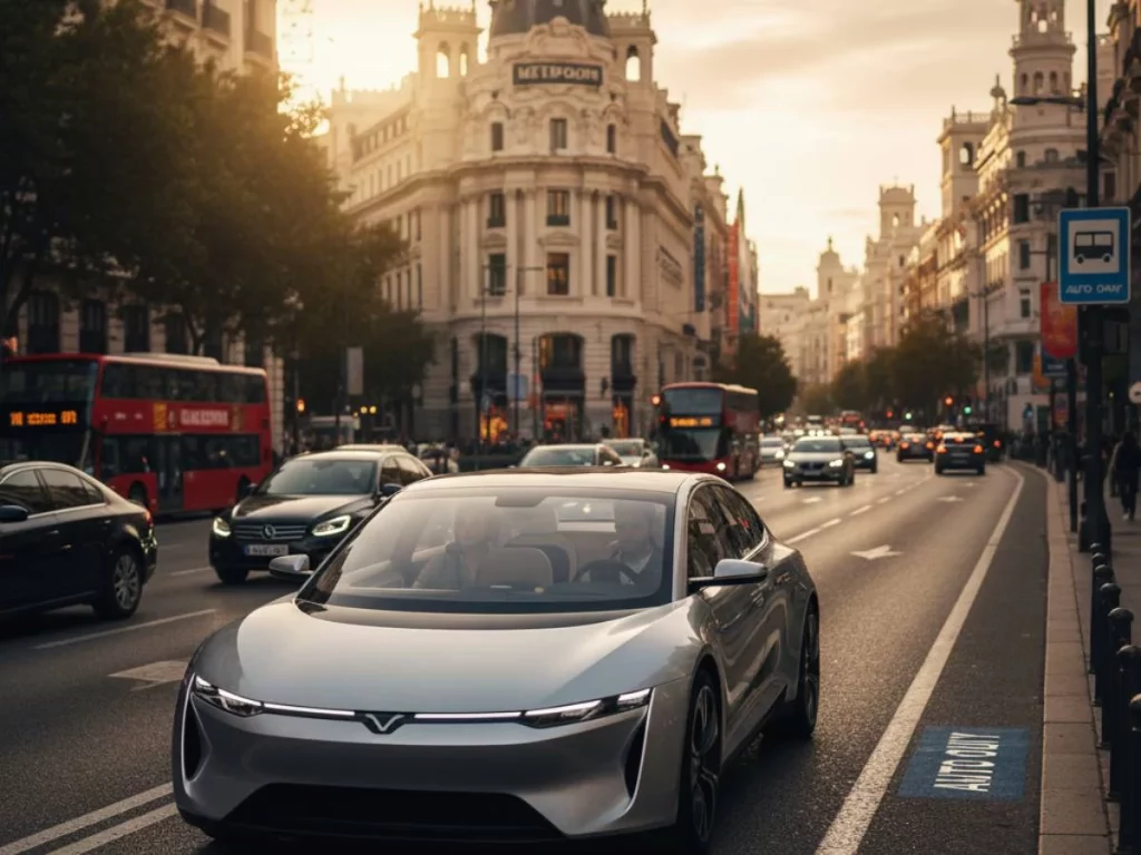 Coche autónomo circula por Madrid