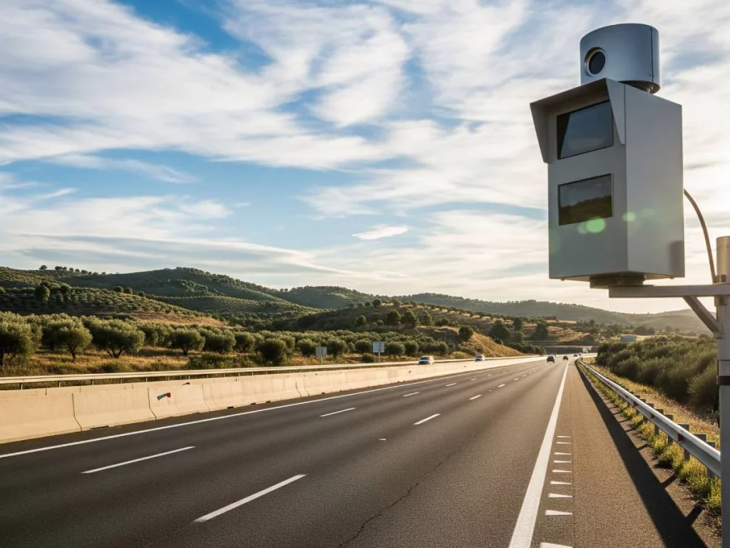 Radar de la DGT en carretera española