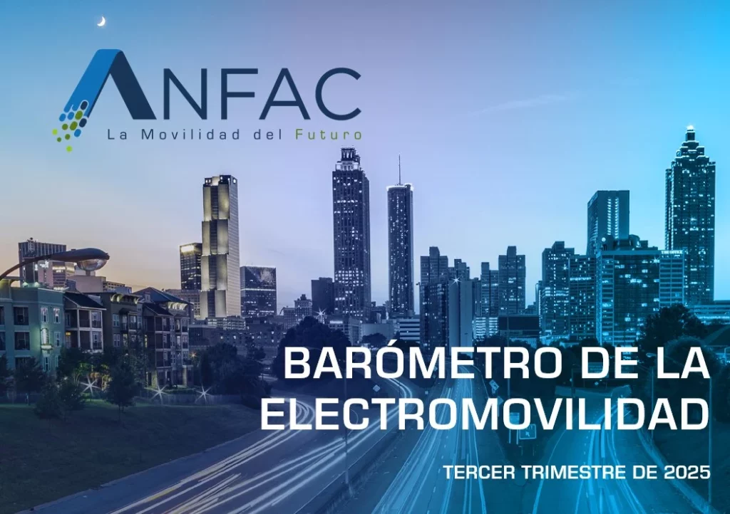 Los puntos de recarga para coches eléctricos van viento en popa en España 1 Motor16 2025 Barómetro Electromovilidad ANFAC. Cargador. Imagen portada.