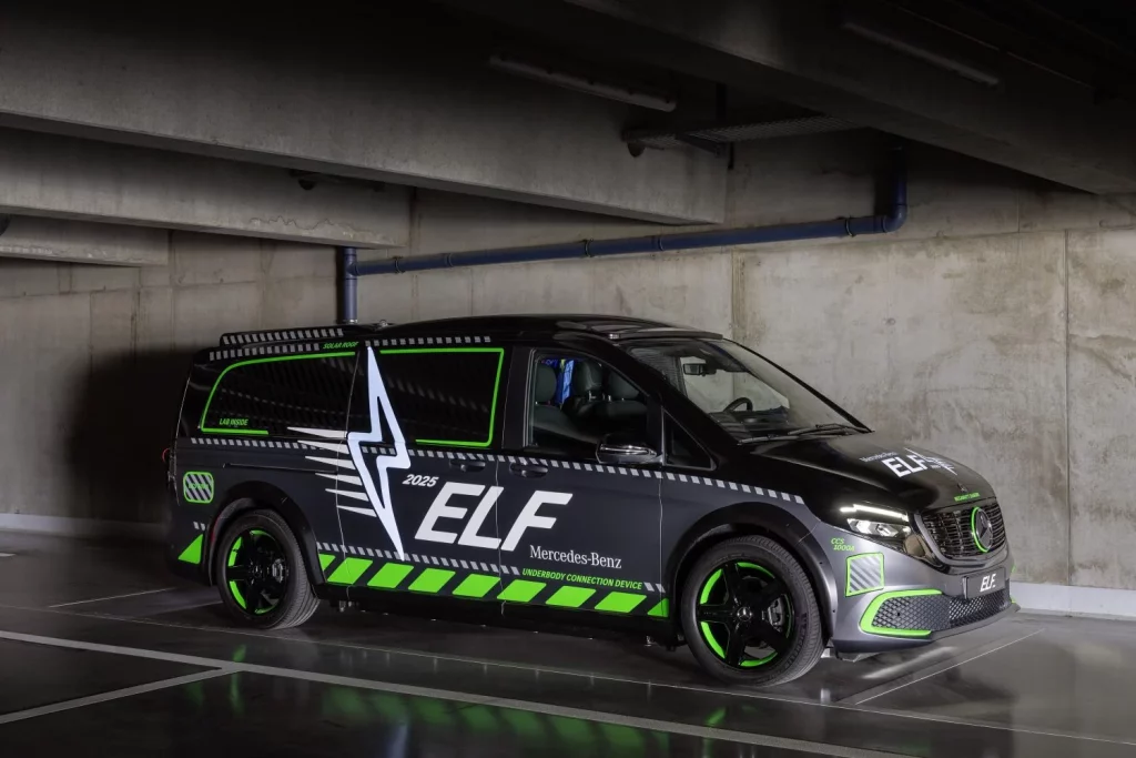Mercedes-Benz convierte un Clase V en un laboratorio para ponerse las pilas: literal 11 Motor16 2025 Mercedes Benz ELF Laboratorio recarga 30 Motor16
