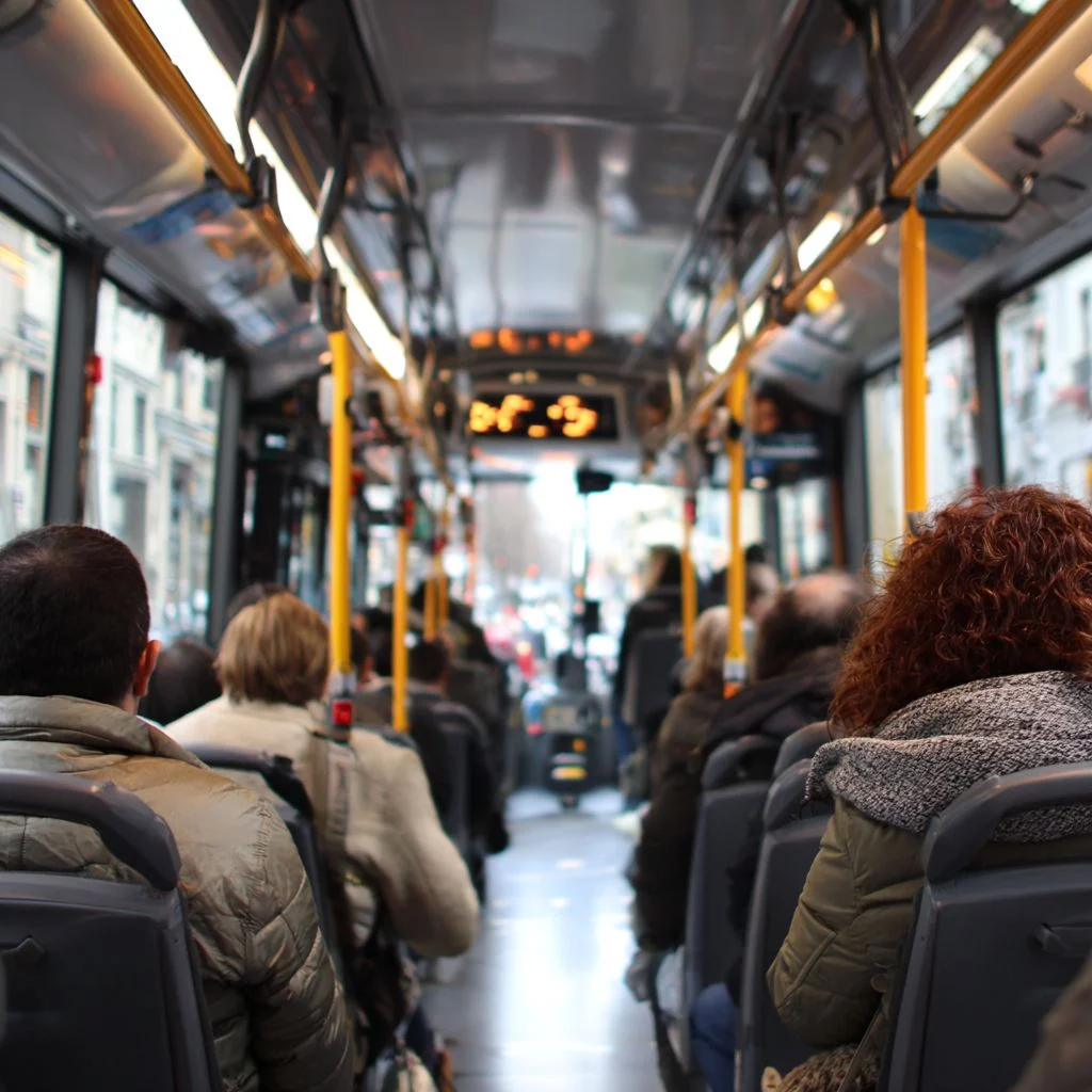 Los sénior lo tienen claro: Este es el medio de transporte que prefieren 3 Motor16 2025 Estudio Cetelem. Séniors. Interior de un autobús.