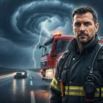 David (38), bombero: ‘Así debes actuar si te sorprende una tormenta mientras vas conduciendo’