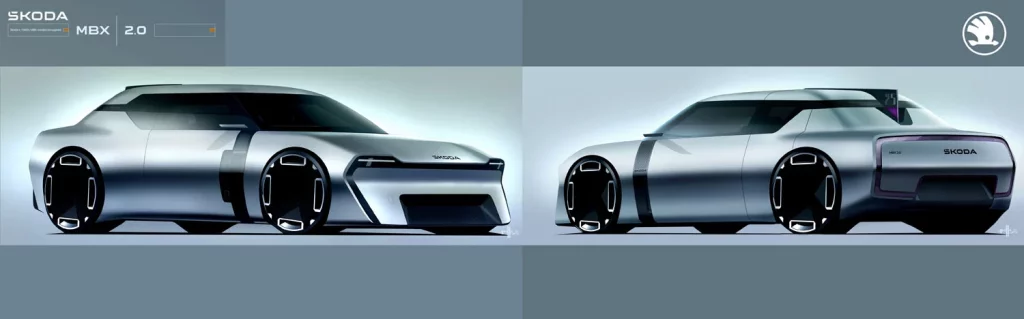 Škoda reimagina su pasado: el 1000 MBX renace como un crossover elegante y futurista 9 Motor16 SKODA MBX CONCEPT 4 Motor16