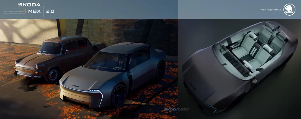 Škoda reimagina su pasado: el 1000 MBX renace como un crossover elegante y futurista 14 Motor16 SKODA MBX CONCEPT 9 Motor16