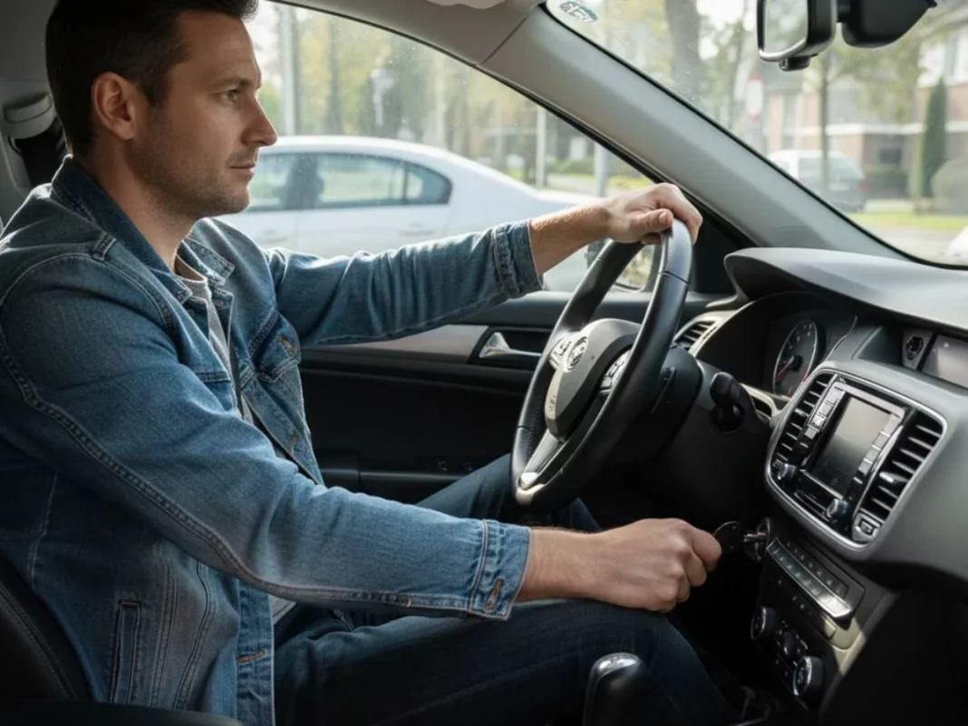 Conductor arrancando