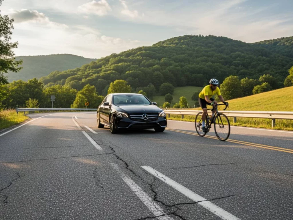 El BOE apunta a los ciclistas que circulan por las carreteras: Así lo tendrán que hacer con este cambio 93 Motor16 Coche adelantando a un ciclista