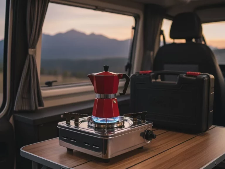 Echa un vistazo a esta cocina para camper en Temu. Es portátil y cuesta menos de 25 euros