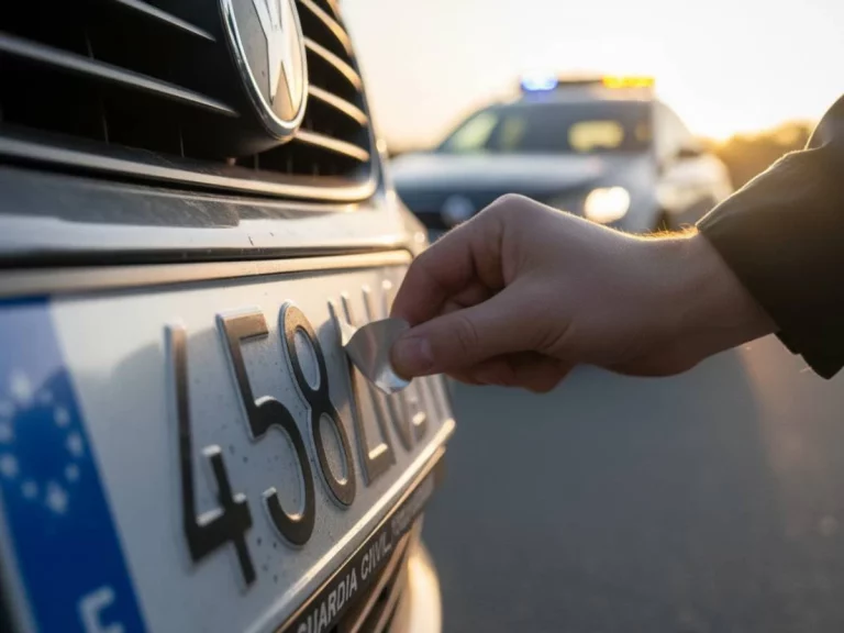 La Guardia Civil te avisa: Si te pilla con esta pegatina en la matrícula, vete preparando