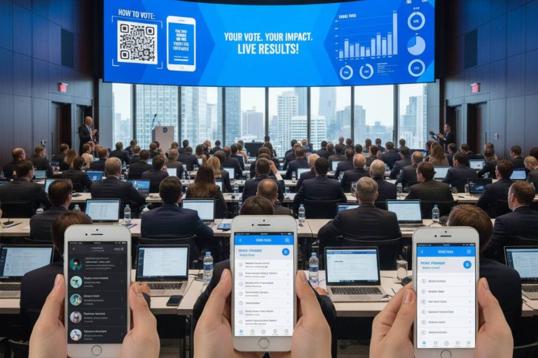 Custom Vote ofrece sistemas de votación online en tiempo real para juntas, eventos y congresos