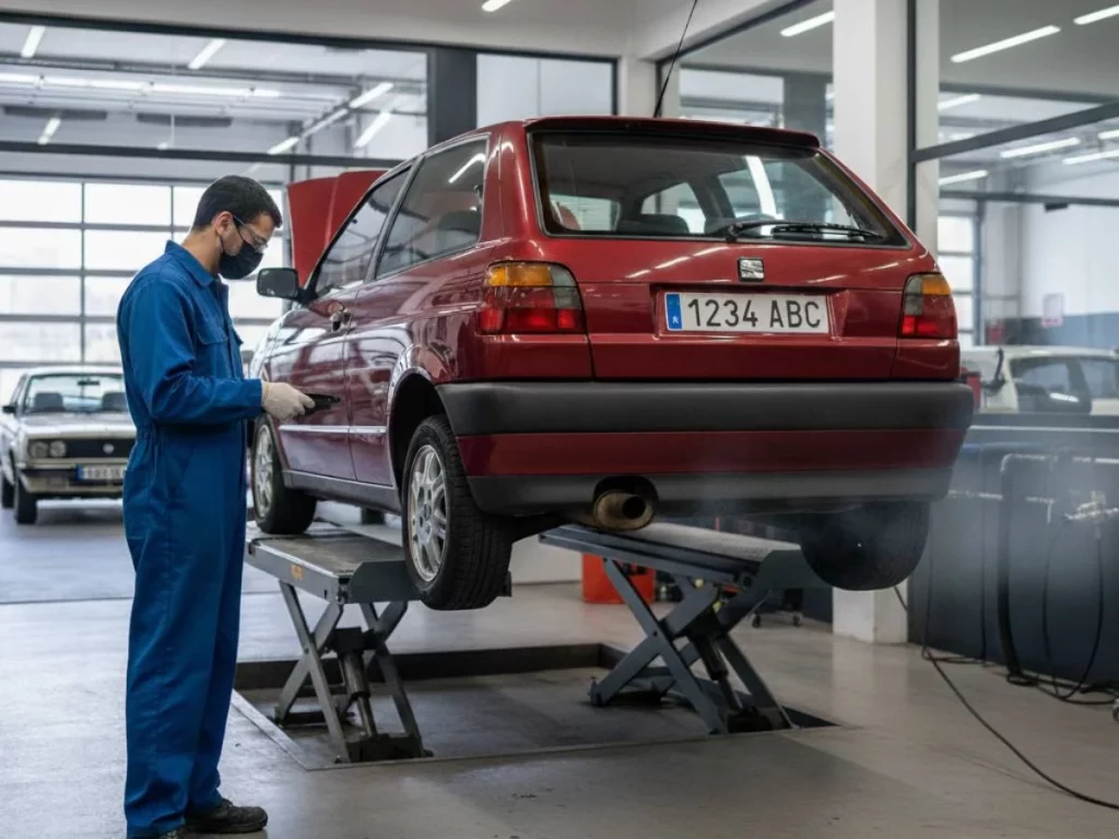 ITV coche gases mecánico.