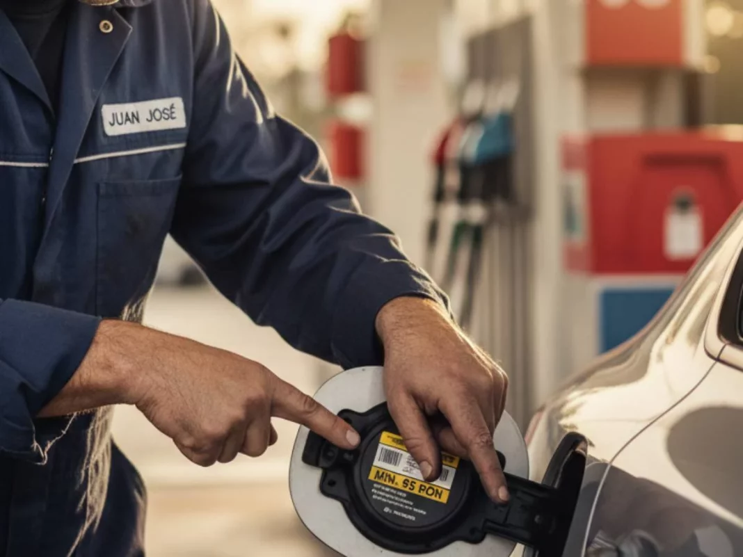 mecánico tapa repostaje gasolina
