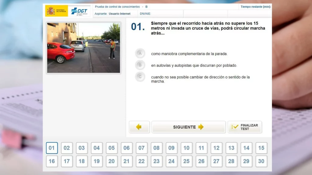 examen dgt conducir