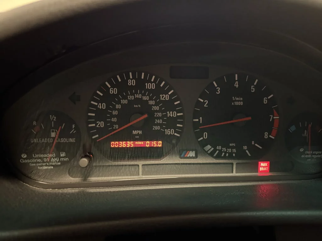 1995 BMW M3. BaT. Imagen relojes.