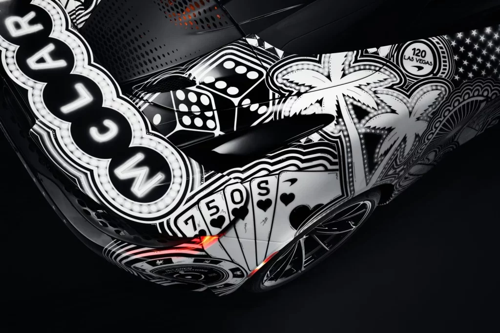 Project Viva: El McLaren 750S Spider que no desentona en la Ciudad del Pecado 2 Motor16 2025 McLaren 750S Spider Project Viva. Imagen alerón.