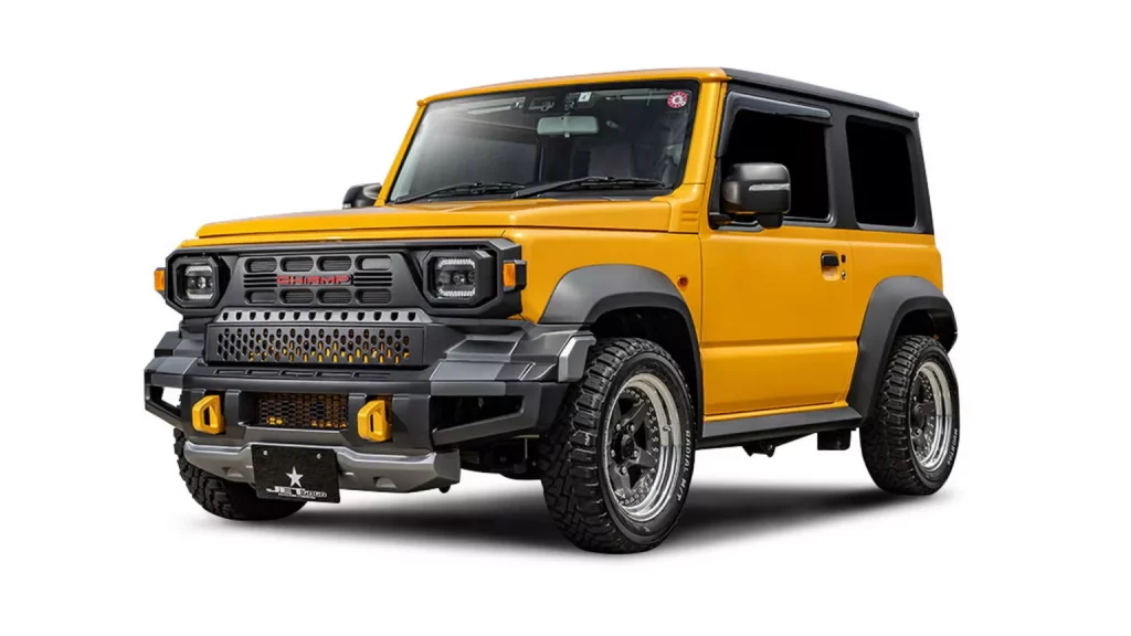 2025 Suzuki Jimny. Hilux Champ. Garage ill. Imagen estudio.