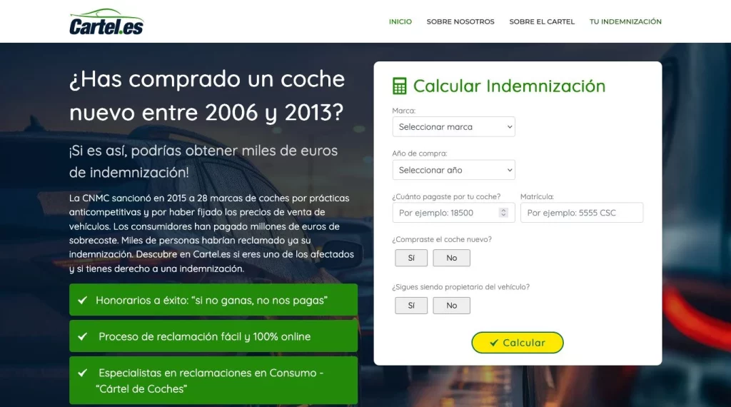Cartel coches reclamar indemnizacion Motor16