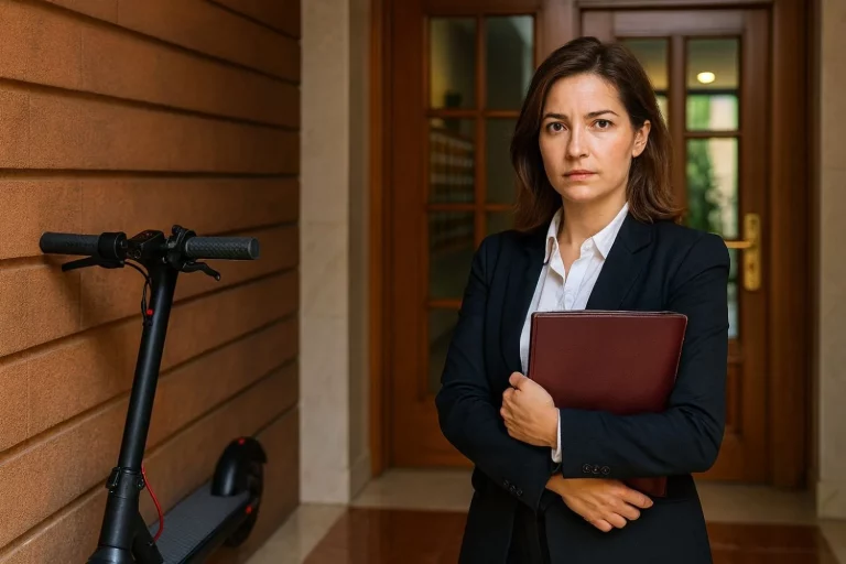 María (39), abogada: «Mucho ojo dónde dejas tu patinete eléctrico, porque la Ley de Propiedad Horizontal lo dice claro»