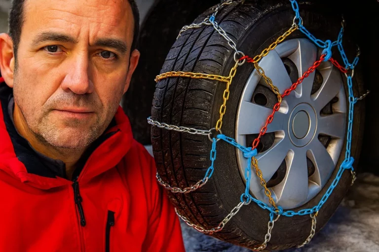 David (46), guía de montaña: «Estas son las cadenas que utilizo en mi coche de rescate y jamás me he quedado atrapado en la nieve»