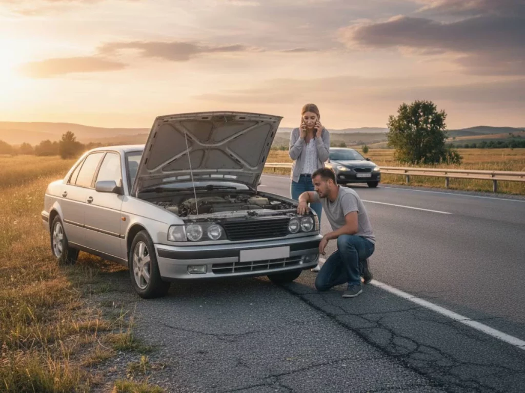 coche averiado carretera
