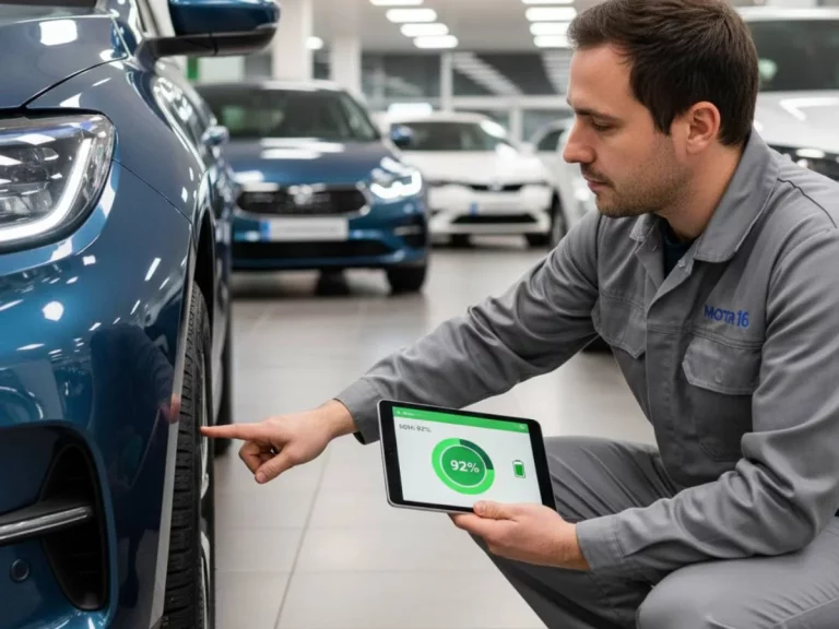 Alfonso (35), empleado de un concesionario: «Esto es lo que siempre tienes que mirar si piensas comprar un eléctrico usado»