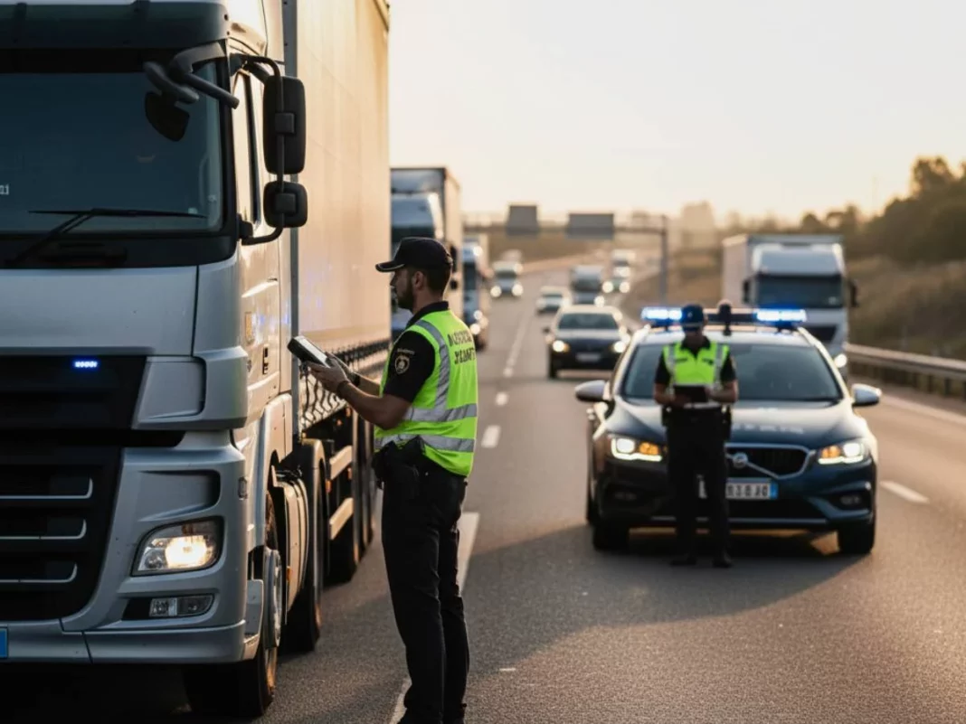 guardia civil control camion