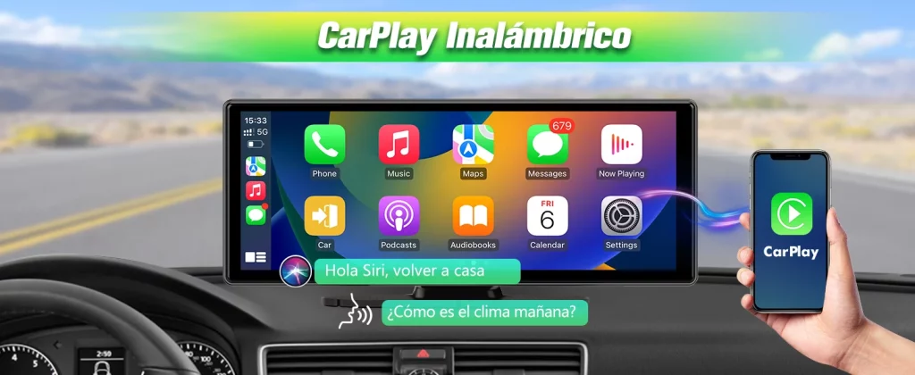 Amazon tiene por 79,99 euros esta pantalla para tener Apple CarPlay y Android Auto sin cables y rejuvenecer tu coche viejo 20 años 1 Motor16 android auto apple carplay