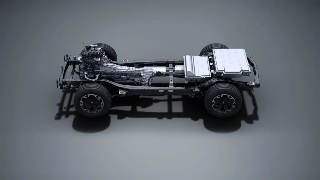 2025 GWM Tank 300 Hi4-T. Imagen chasis.