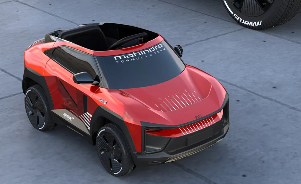2025 Mahindra BE 6 Fórmula E Edition. Imagen Ride-On.