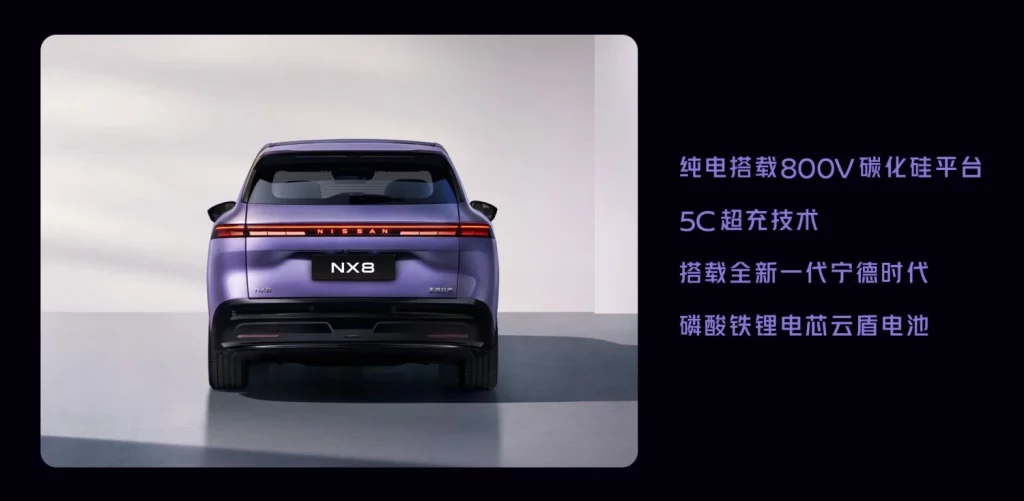 2025 Nissan NX8. Imagen trasera.