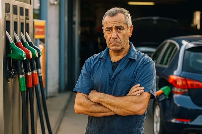 Fernando (52), mecánico: ‘Más del 50% de los coches que se han llenado en este surtidor se han roto… o se van a romper’