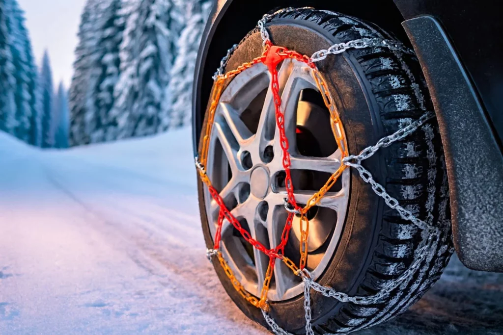 cadenas nieve invierno coche
