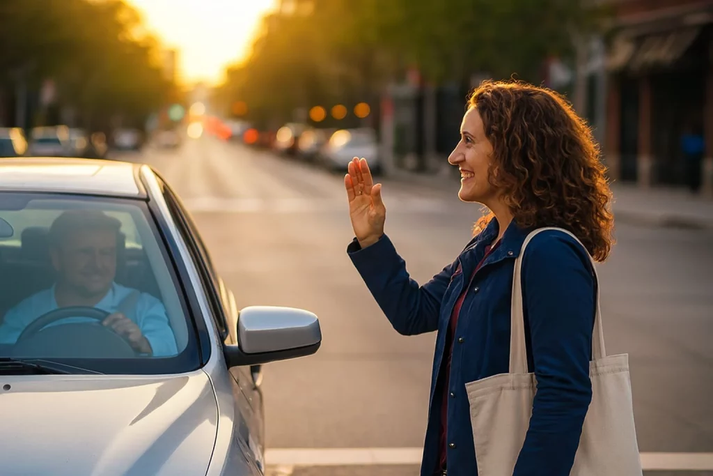 peatón en paso de cebra