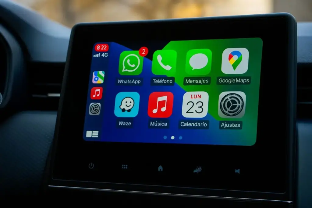 Usar el móvil en el coche en un semáforo cuesta 200 euros: CarPlay, Android Auto y el asistente de voz como alternativa 1 Motor16 pantalla carplay android auto