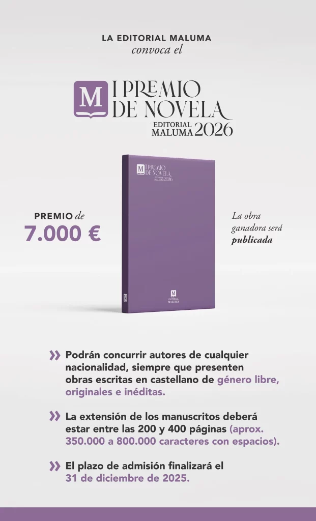 Últimos días para participar en el I Premio de Novela Editorial Maluma: la cuenta regresiva ya empezó 1 Motor16 I Premio de Novela Editorial Maluma 2026. Bases Motor16