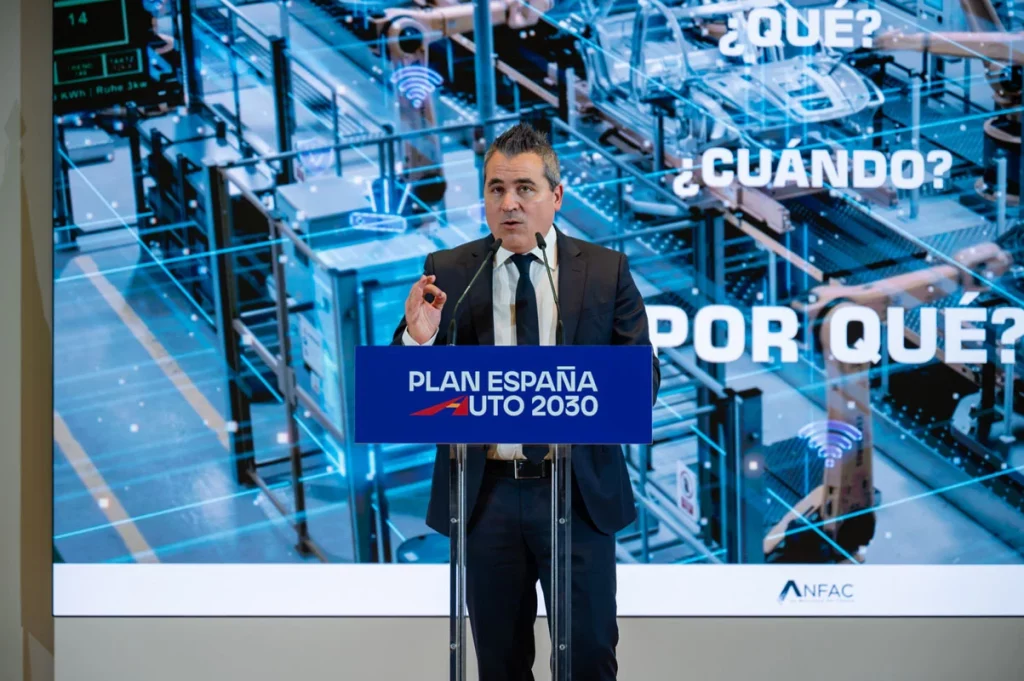 Josep María Recasens, durante la presentación del Plan España Auto 2030.