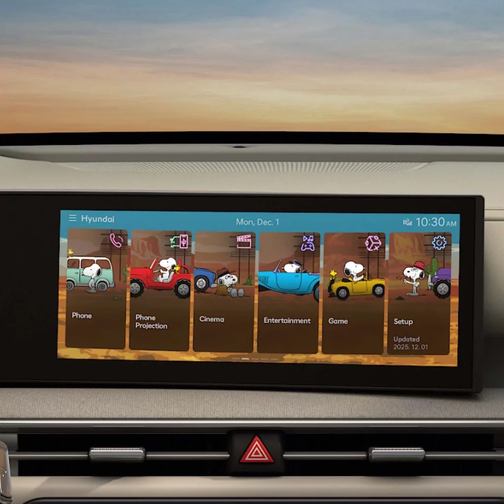 Snoopy protagoniza la personalización más colorida. Foto: Hyundai.