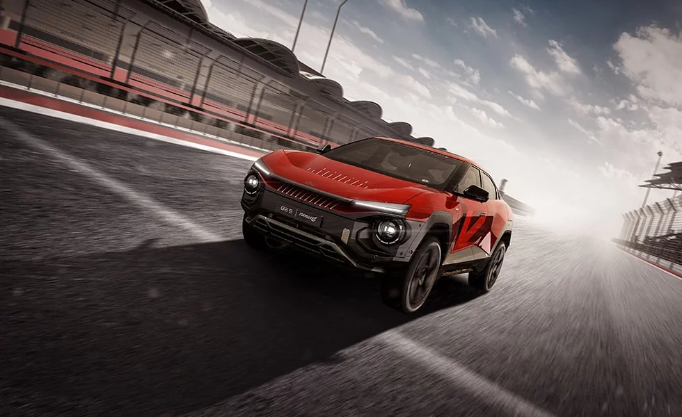 2025 Mahindra BE 6 Fórmula E Edition. Imagen exterior.