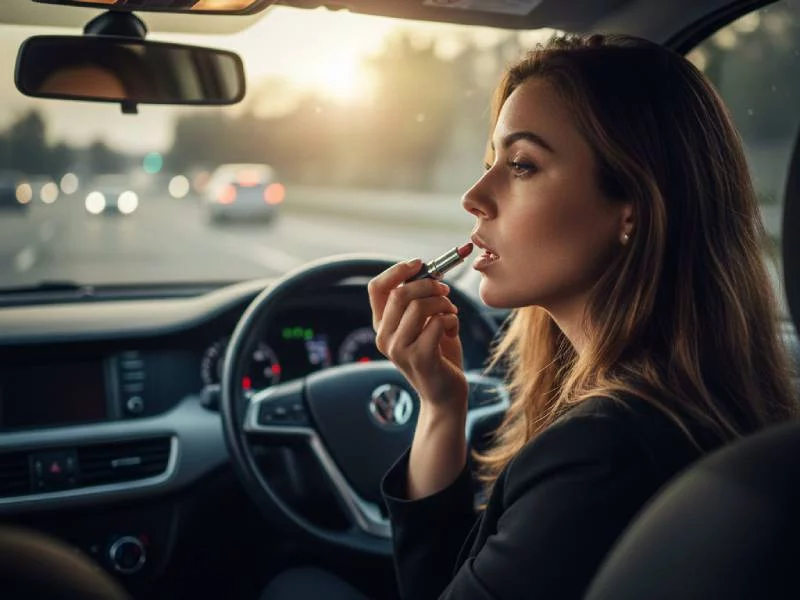 Claudia (28), modelo: "No se te ocurra nunca maquillarte al volante" 1 Motor16 pintalabios al volante