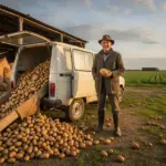 ¿Cuántos kilos de patatas caben en una Citroën C15? Que se lo digan a este agricultor que regala 500 toneladas